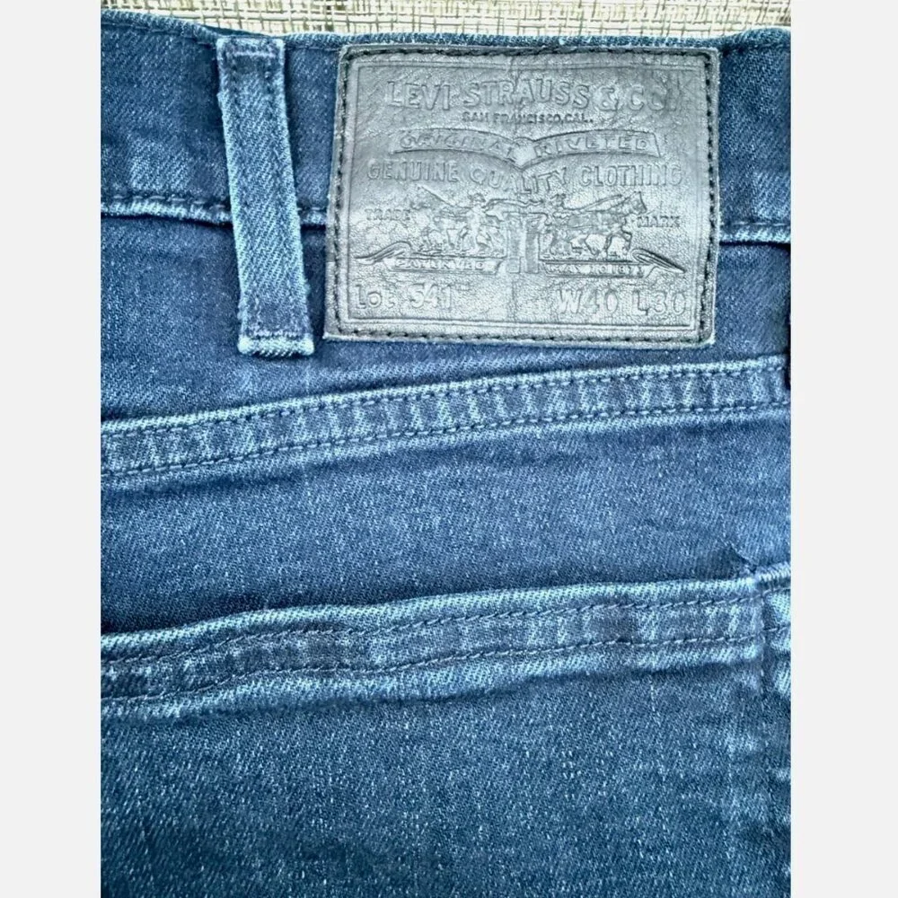 Levis Lot 541 Premium Straight Leg Casual Solid Denim Jeans 40